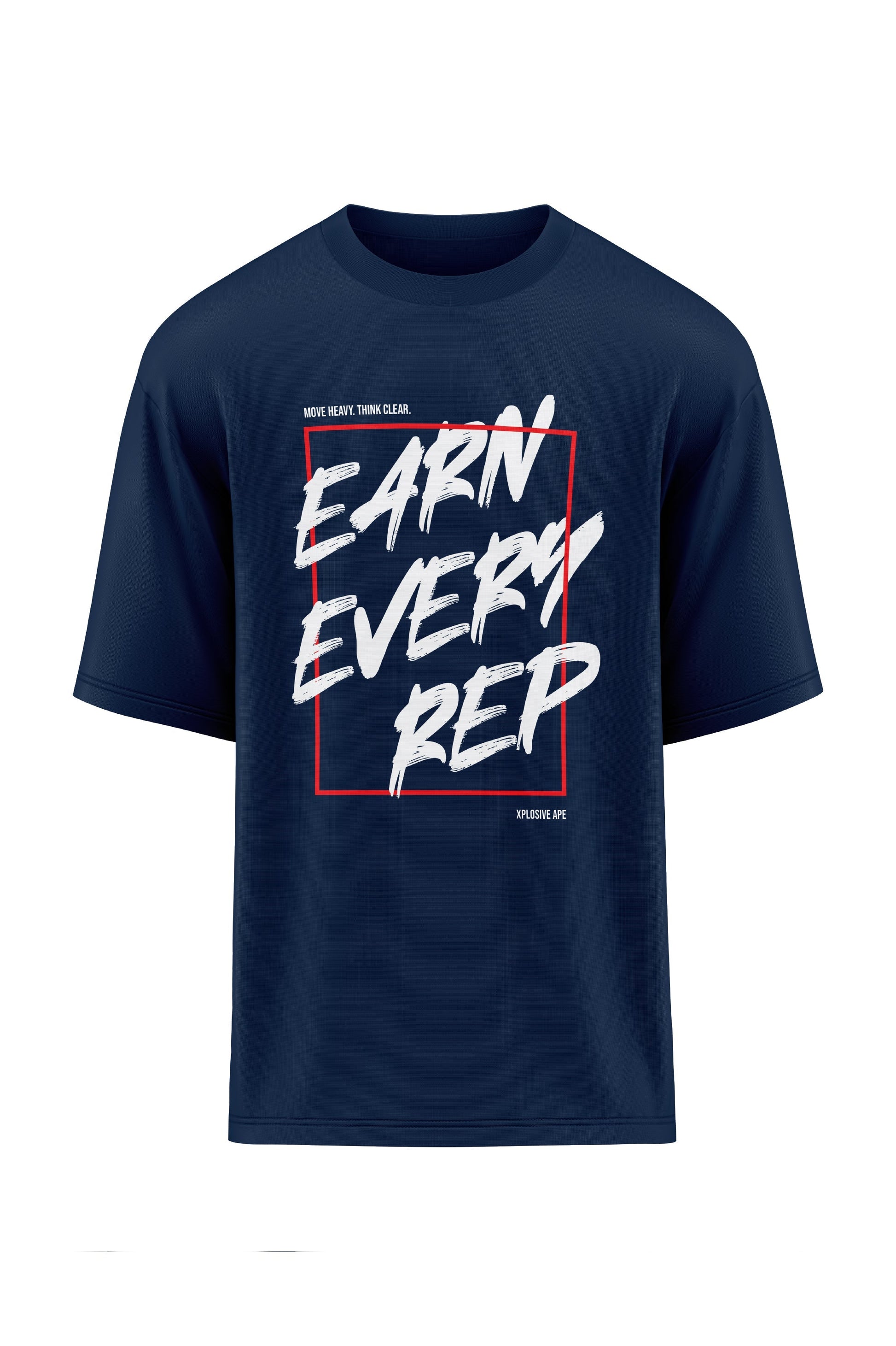 XAPE Weight Warp Oversized Tee - Navy Xplosive Ape