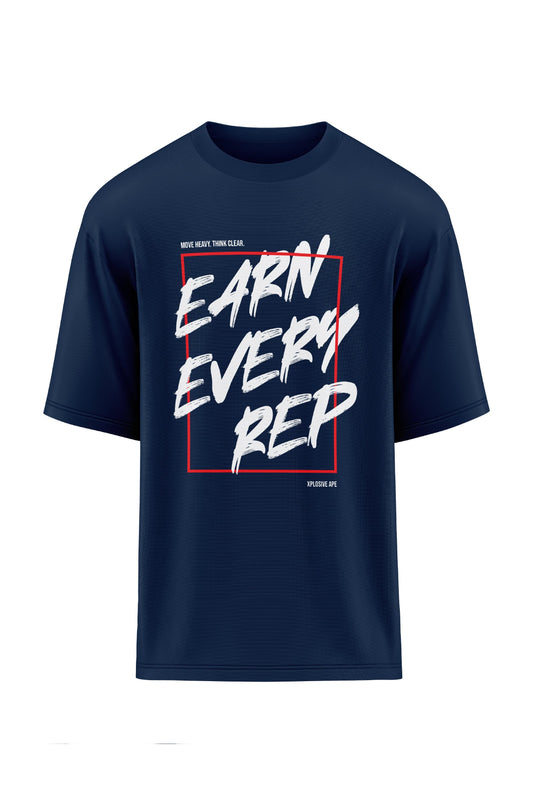 XAPE Weight Warp Oversized Tee - Navy Xplosive Ape