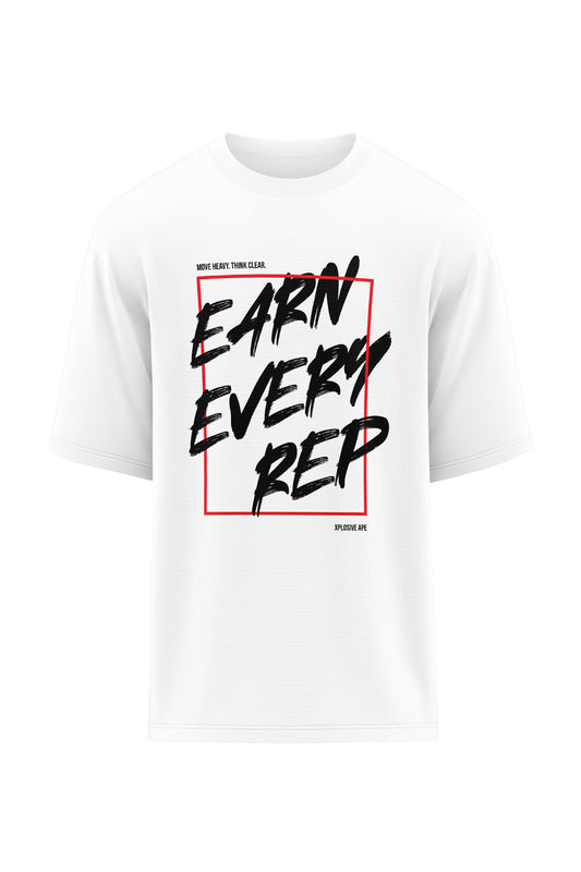 XAPE Weight Warp Oversized Tee - White Xplosive Ape