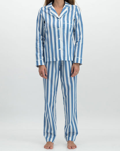 Womens Long Pyjamas - Beach Stripe