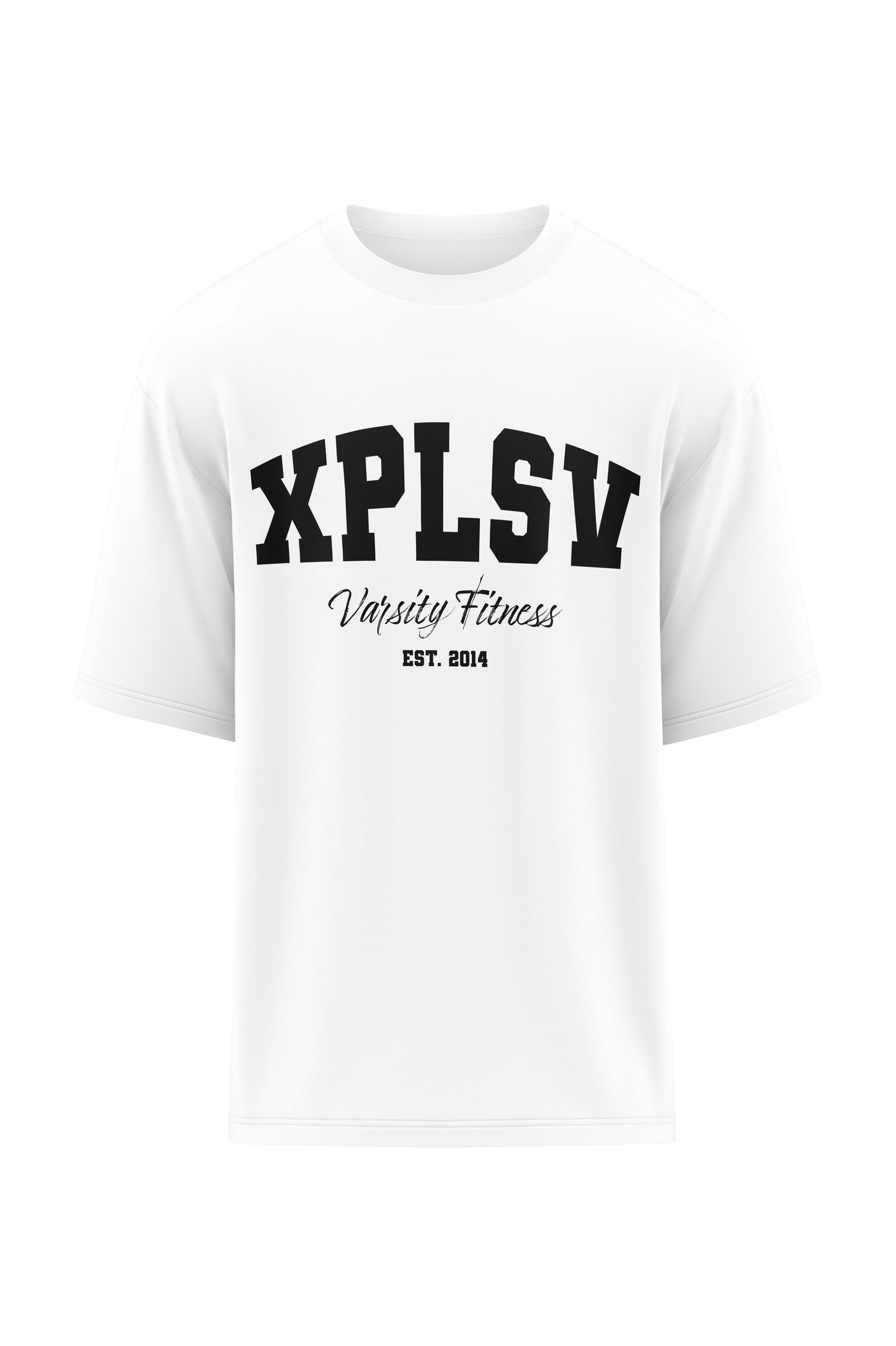 XAPE Varsity Fitness V2 Oversized Tee - White Xplosive Ape