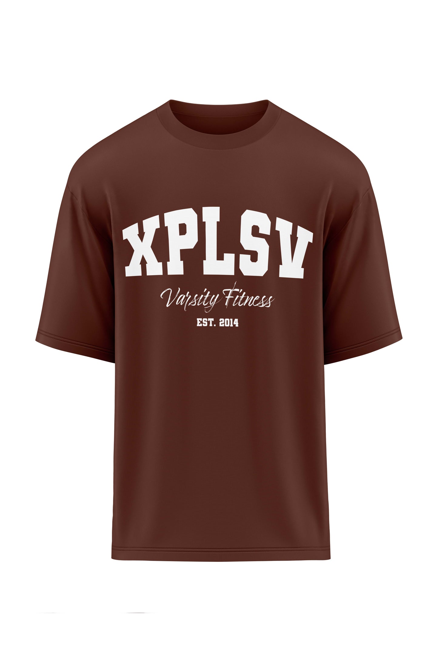 XAPE Varsity Fitness V2 Oversized Tee - Chocolate Xplosive Ape
