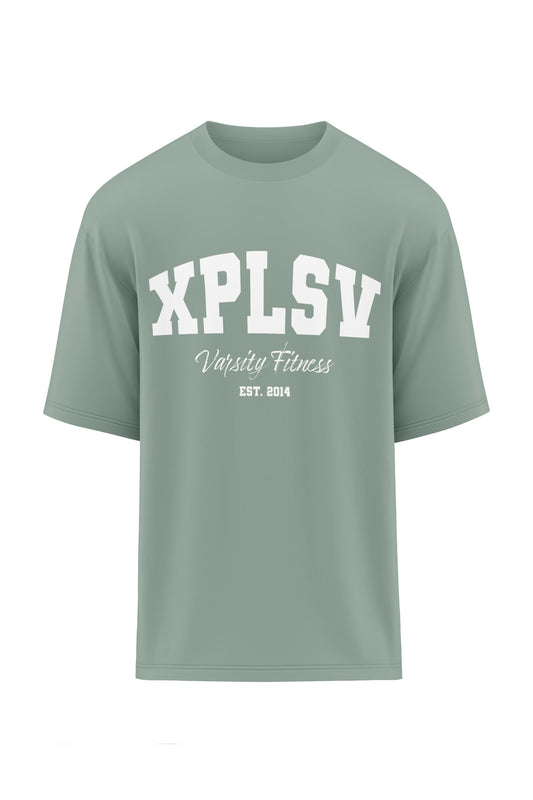 XAPE Varsity Fitness V2 Oversized Tee - Sage Xplosive Ape
