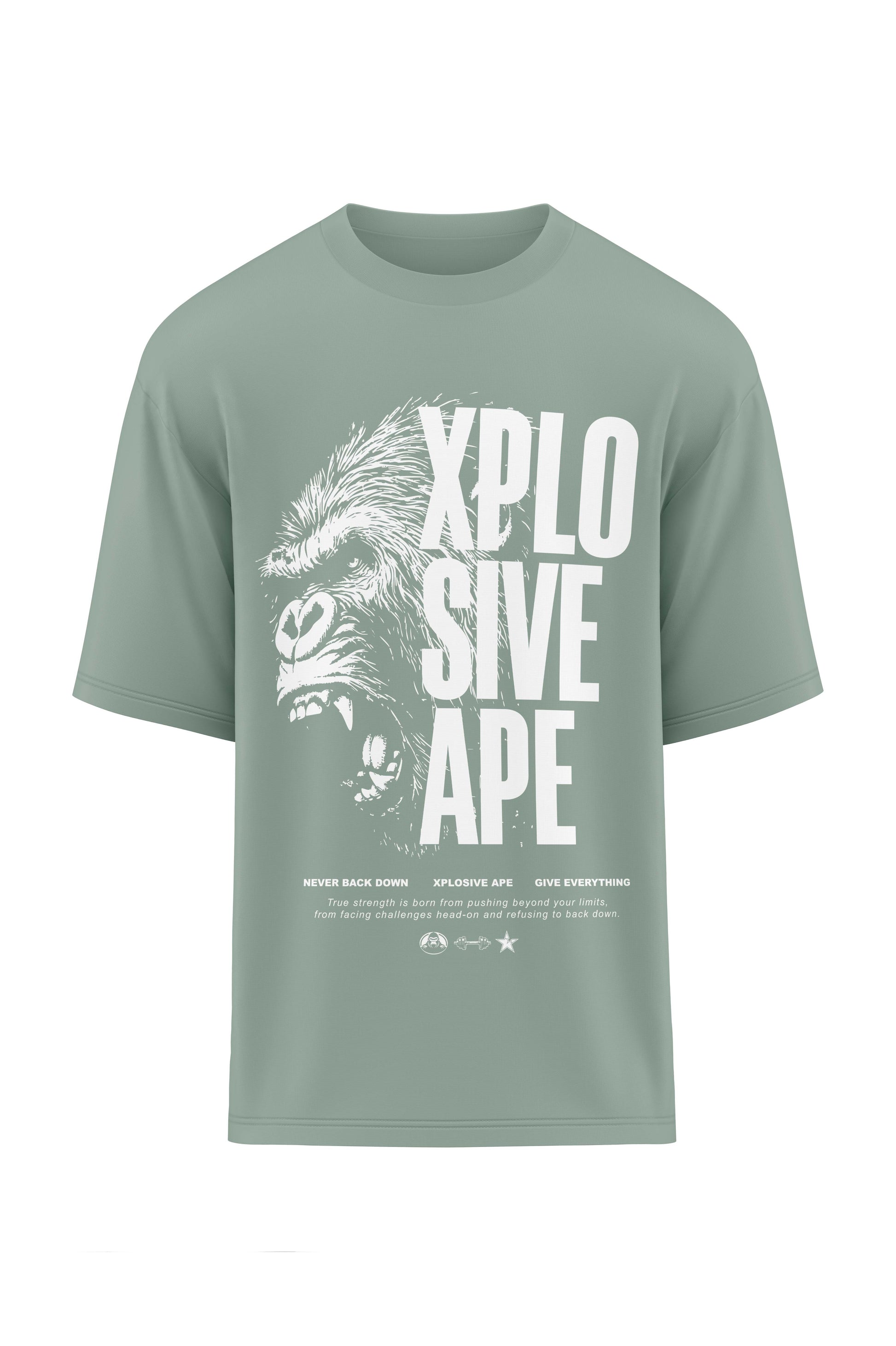 XAPE Vanguard V2 Oversized Tee - Sage Xplosive Ape