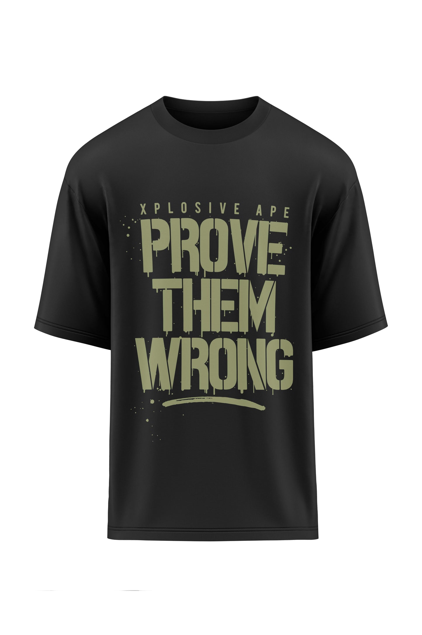 XAPE Prove Them Wrong Oversized Tee - Black Xplosive Ape