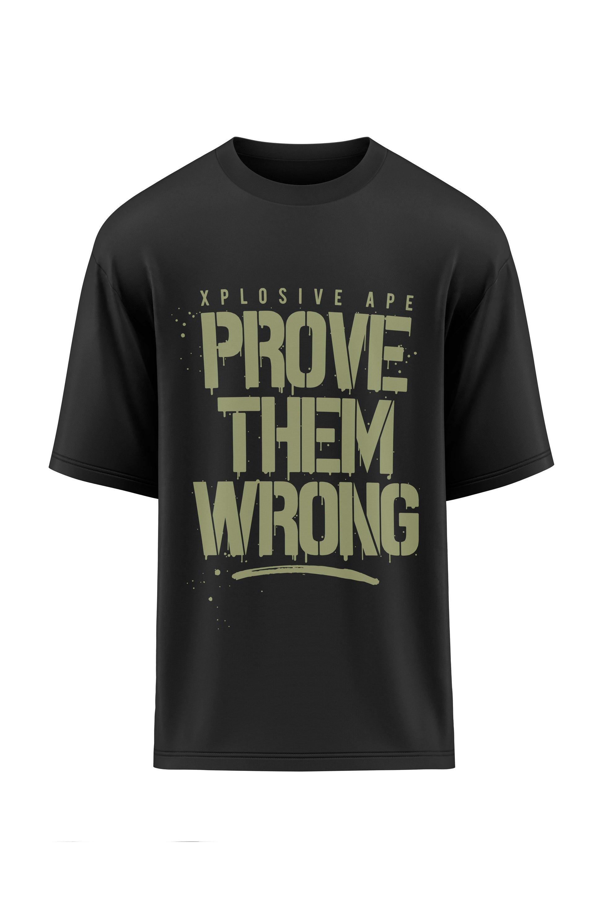 XAPE Prove Them Wrong Oversized Tee - Black Xplosive Ape