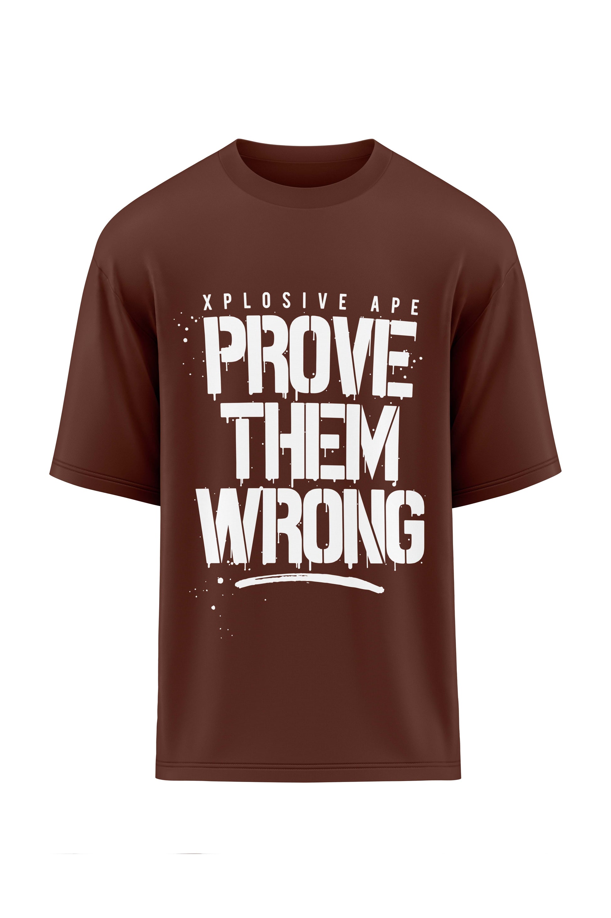 XAPE Prove Them Wrong Oversized Tee - Chocolate Xplosive Ape