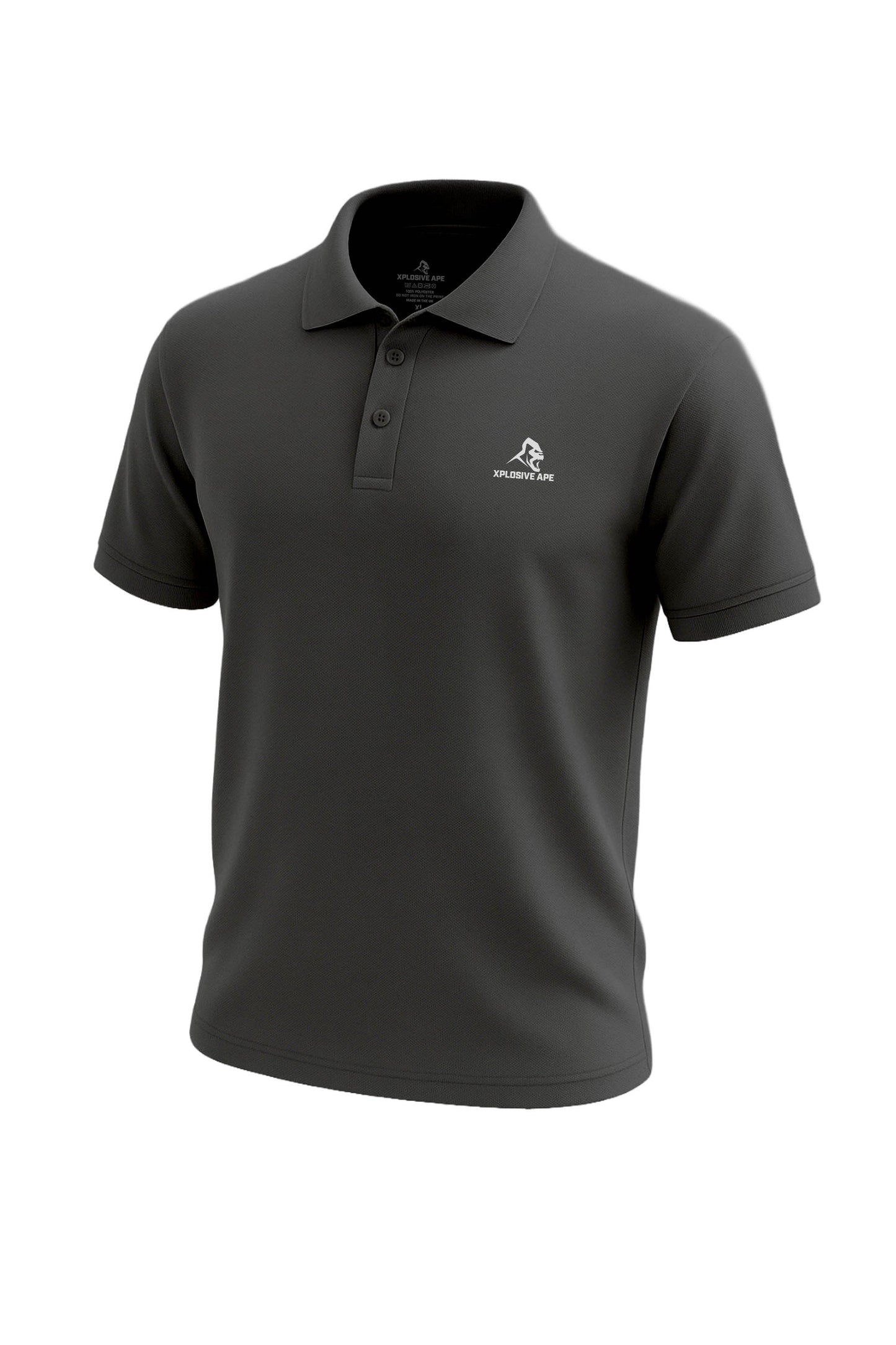 XAPE Prime Polo Shirt - Charcoal Xplosive Ape