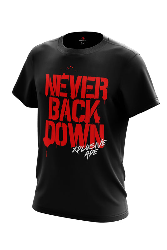 XAPE Never Back Down Signature Tee - Black Xplosive Ape