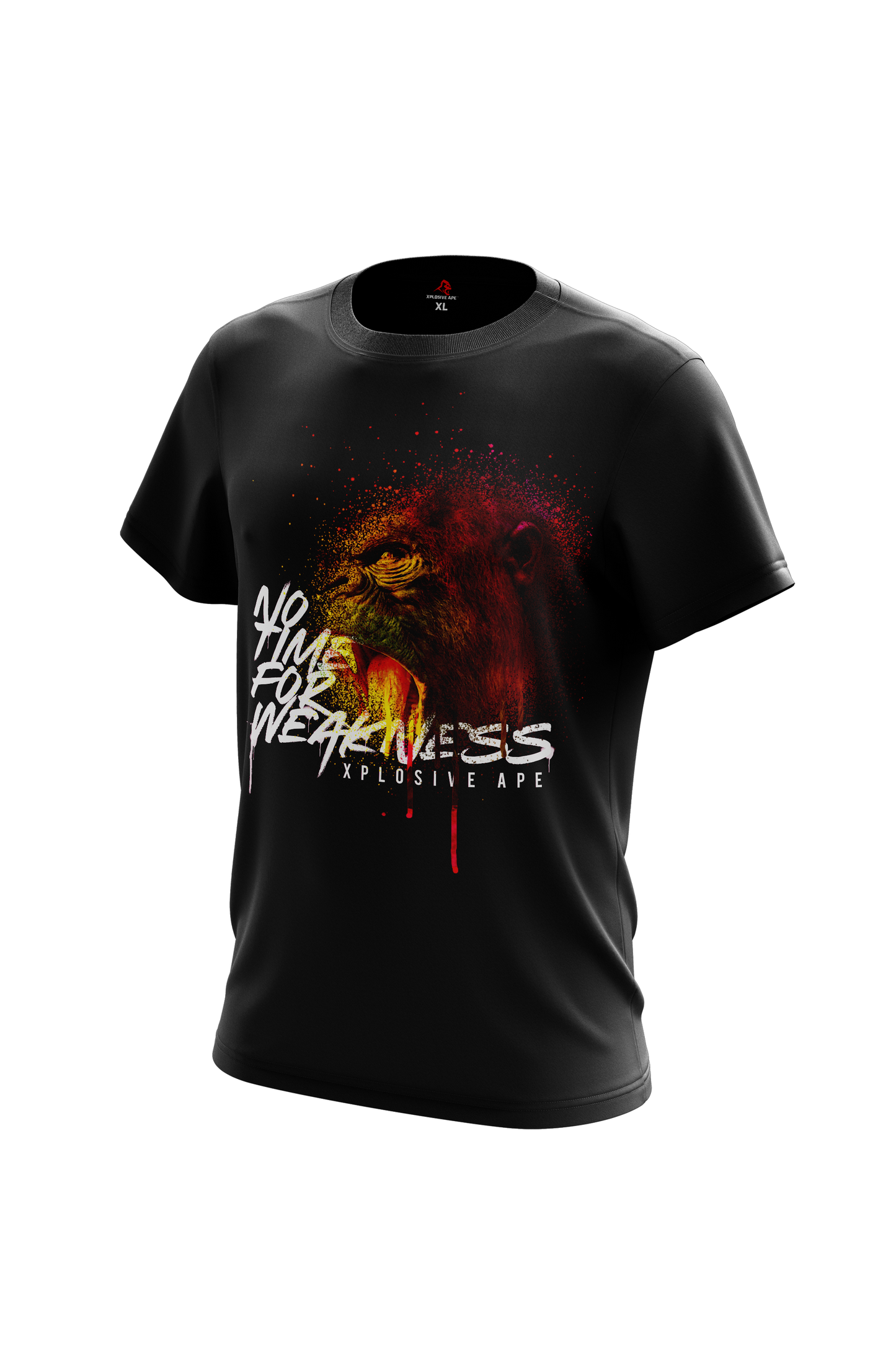 XAPE No Time For Weakness Tee - Black Xplosive Ape