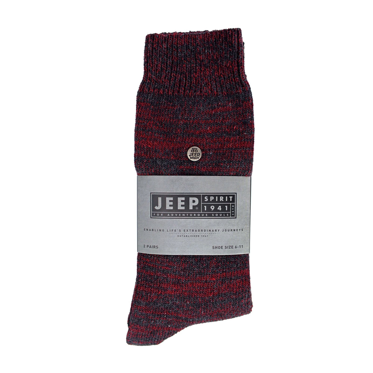 2 Pack Men's Casual Ribbed Cotton Dress Socks | Midweight Square Knit Socks
