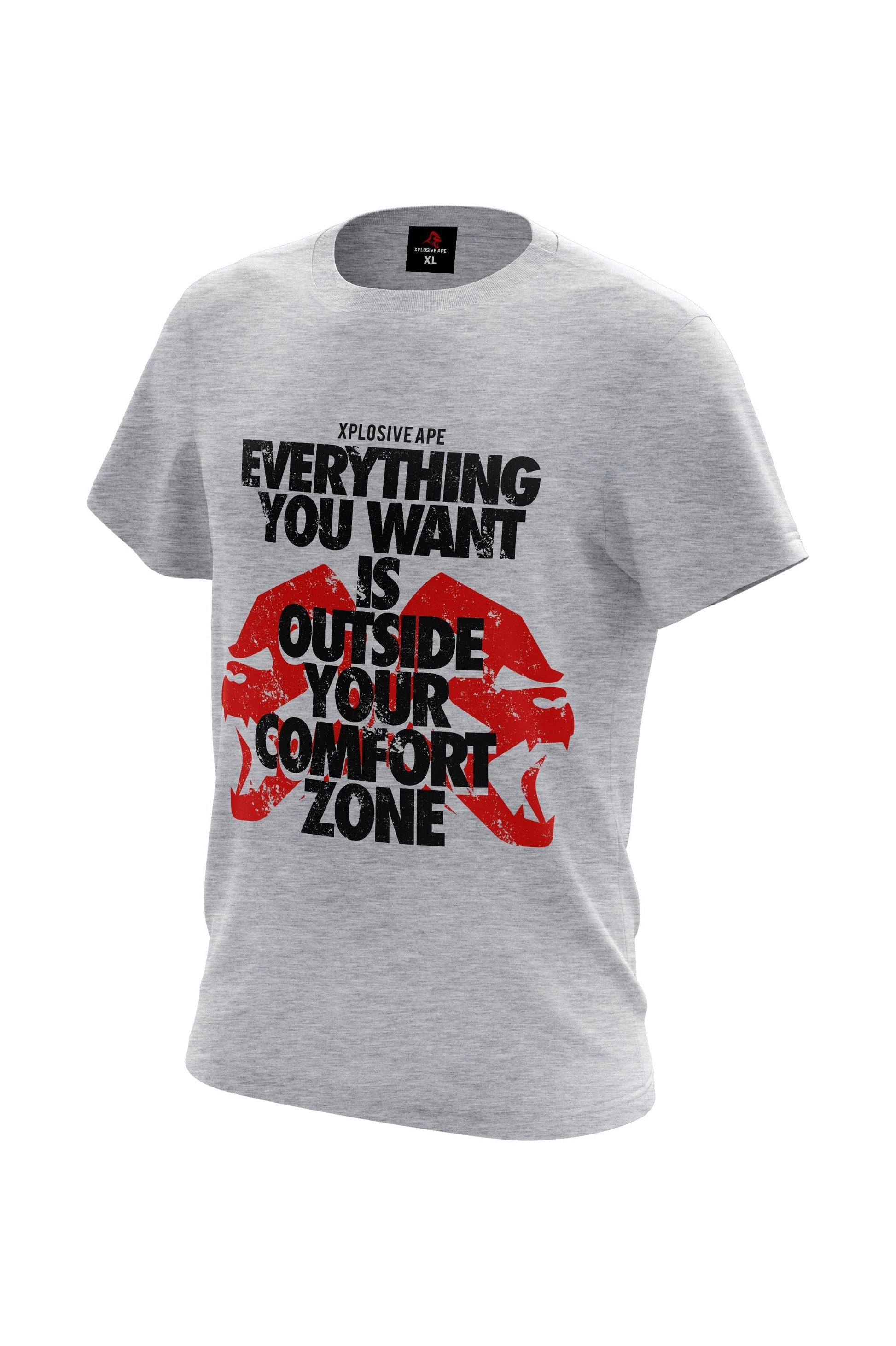 XAPE Zoned Tee - Sports Grey Xplosive Ape