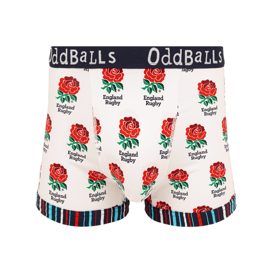 England Rugby Union Home - Mens Cotton Boxer Shorts