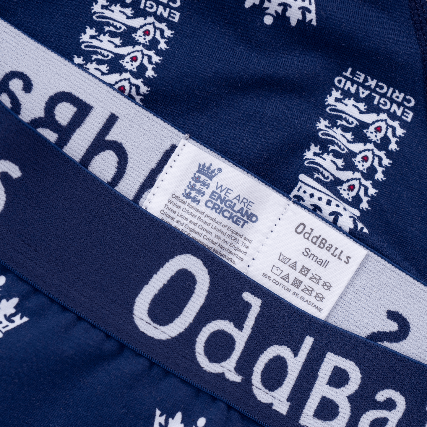 OddBalls England Cricket BLUE - Mens Cotton Boxer Shorts