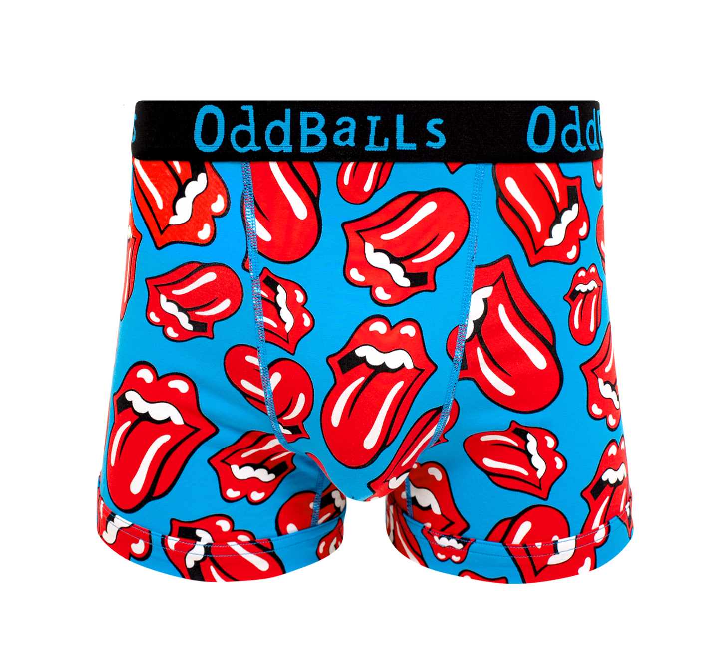OddBalls The Rolling Stones - Red - Mens Cotton Boxer Shorts