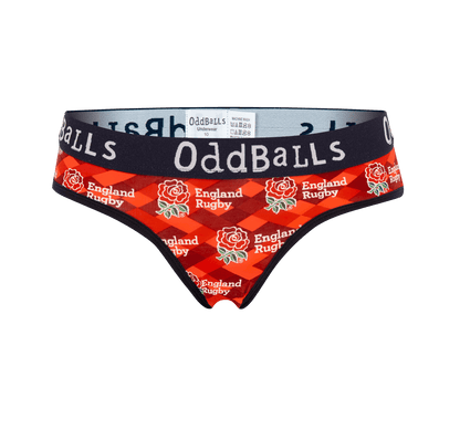 OddBalls England Rugby Union Bundle - Home & Alternate Bundle - Ladies Briefs 2 Pack Bundle