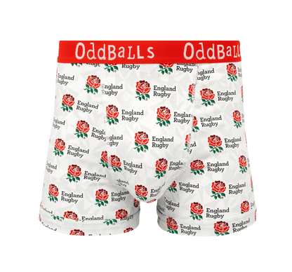 OddBalls England Rugby Union Home 25/26 - Mens Boxer Shorts