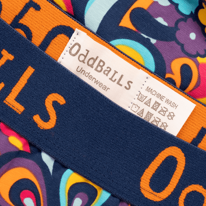 OddBalls Peace and Love - Mens Cotton Boxer Shorts