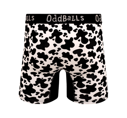 OddBalls Fat Cow - Mens Bamboo Boxer Shorts