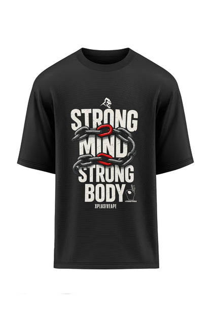 XAPE X AMC Strong Mind Strong Body Oversized Tee - Black Xplosive Ape