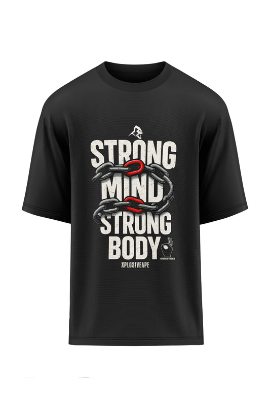 XAPE X AMC Strong Mind Strong Body Oversized Tee - Black Xplosive Ape