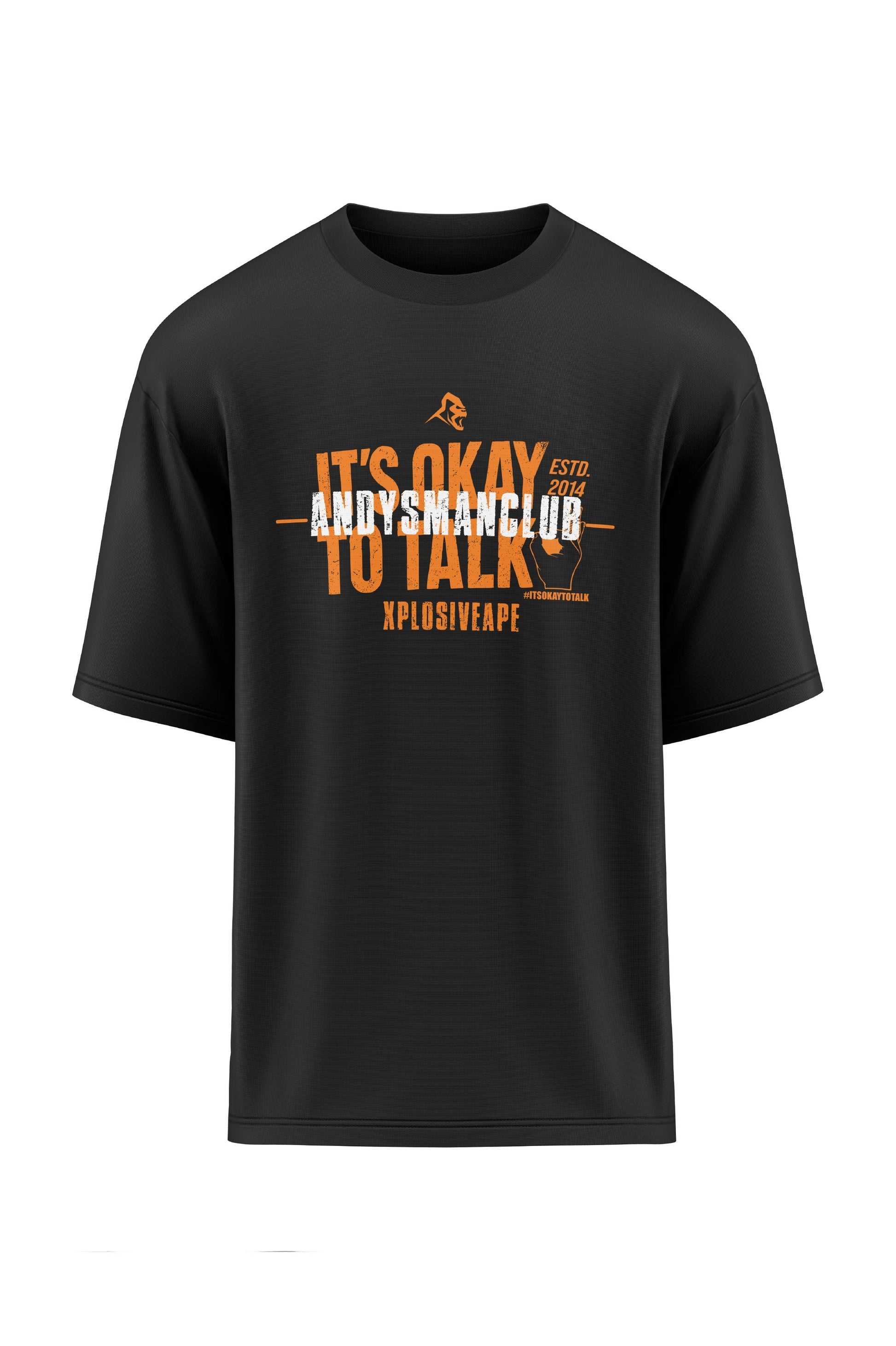 XAPE X AMC It's Okay To Talk V2 Oversized Tee - Black Xplosive Ape