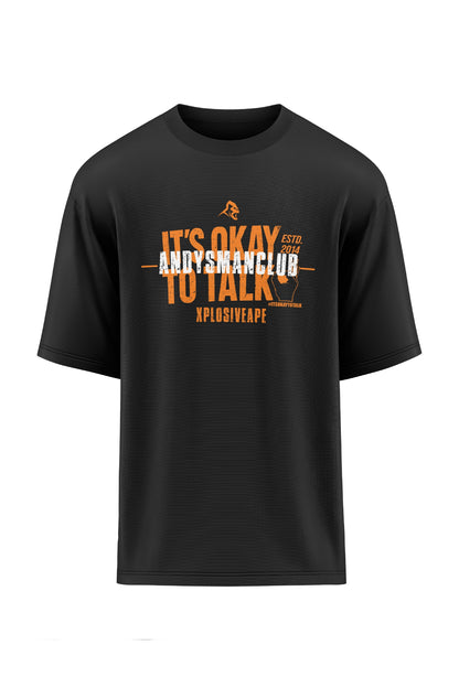 XAPE X AMC It's Okay To Talk V2 Oversized Tee - Black Xplosive Ape