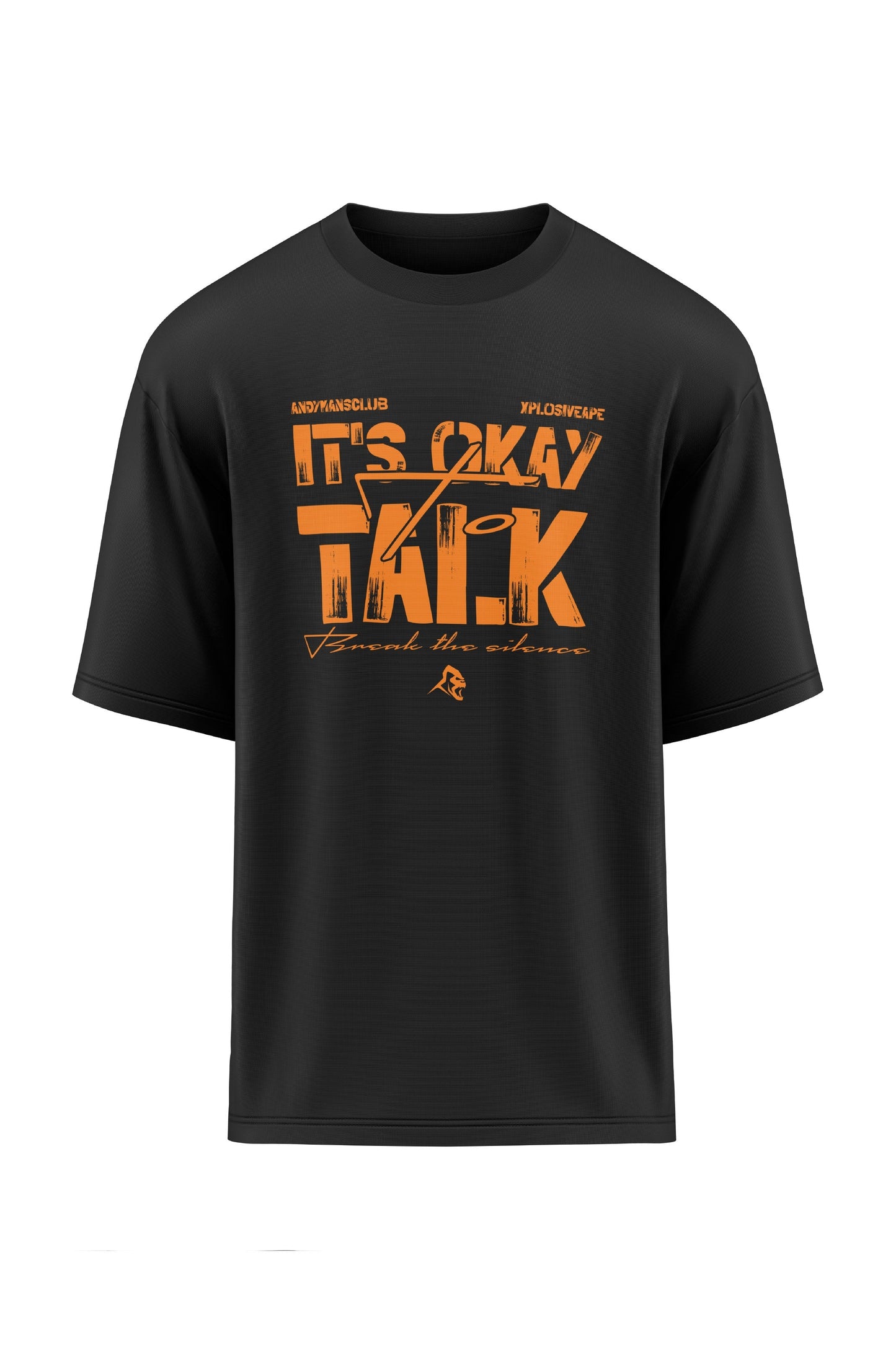 XAPE X AMC It's Okay To Talk Oversized Tee - Black Xplosive Ape