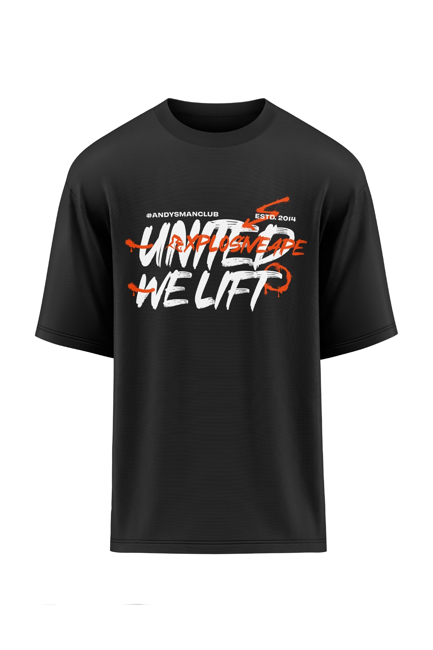 XAPE X AMC United We Lift Oversized Tee - Black Xplosive Ape