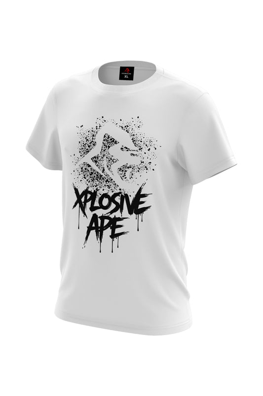 XAPE Primal Spray Tee - White Xplosive Ape