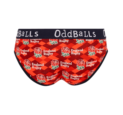 OddBalls England Rugby Union Bundle - Home & Alternate Bundle - Ladies Briefs 2 Pack Bundle