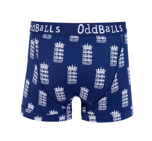 OddBalls England Cricket BLUE - Mens Cotton Boxer Shorts