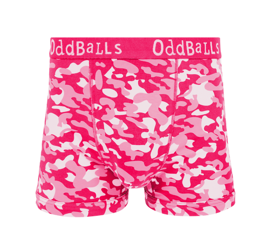 OddBalls Pink Commando - Mens Cotton Boxer Shorts