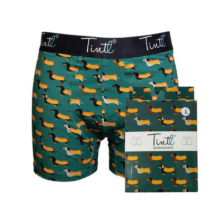 TINtl Men's Cotton Boxer Shorts Hotdog Print