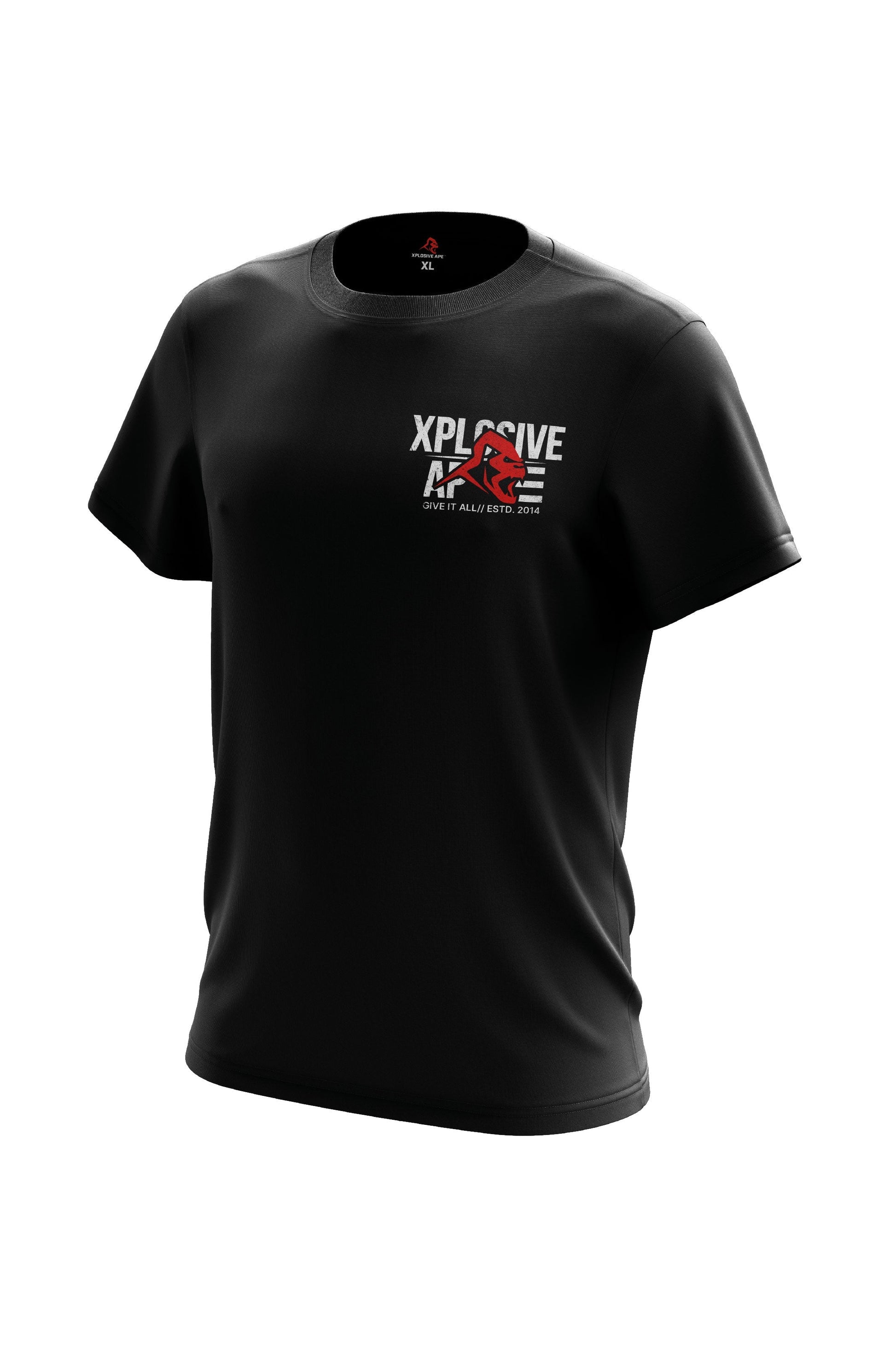 XAPE Stacked Logo Tee - Black Xplosive Ape