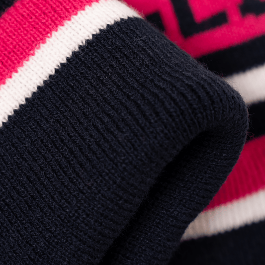 Navy | Pink | White - Bobble Hat OddBalls