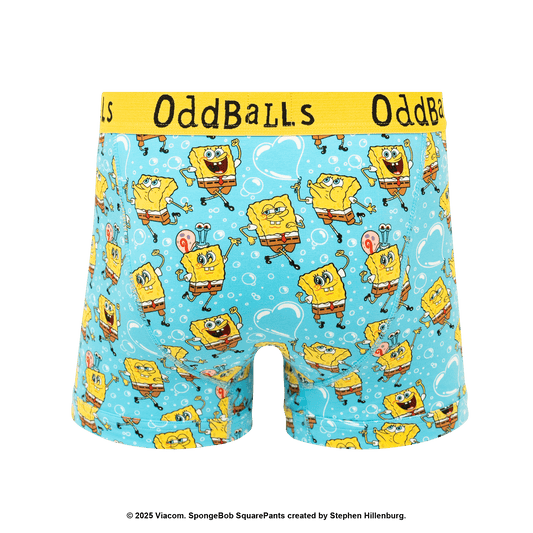 OddBalls SpongeBob SquarePants Bubbles - Mens Cotton Boxer Shorts