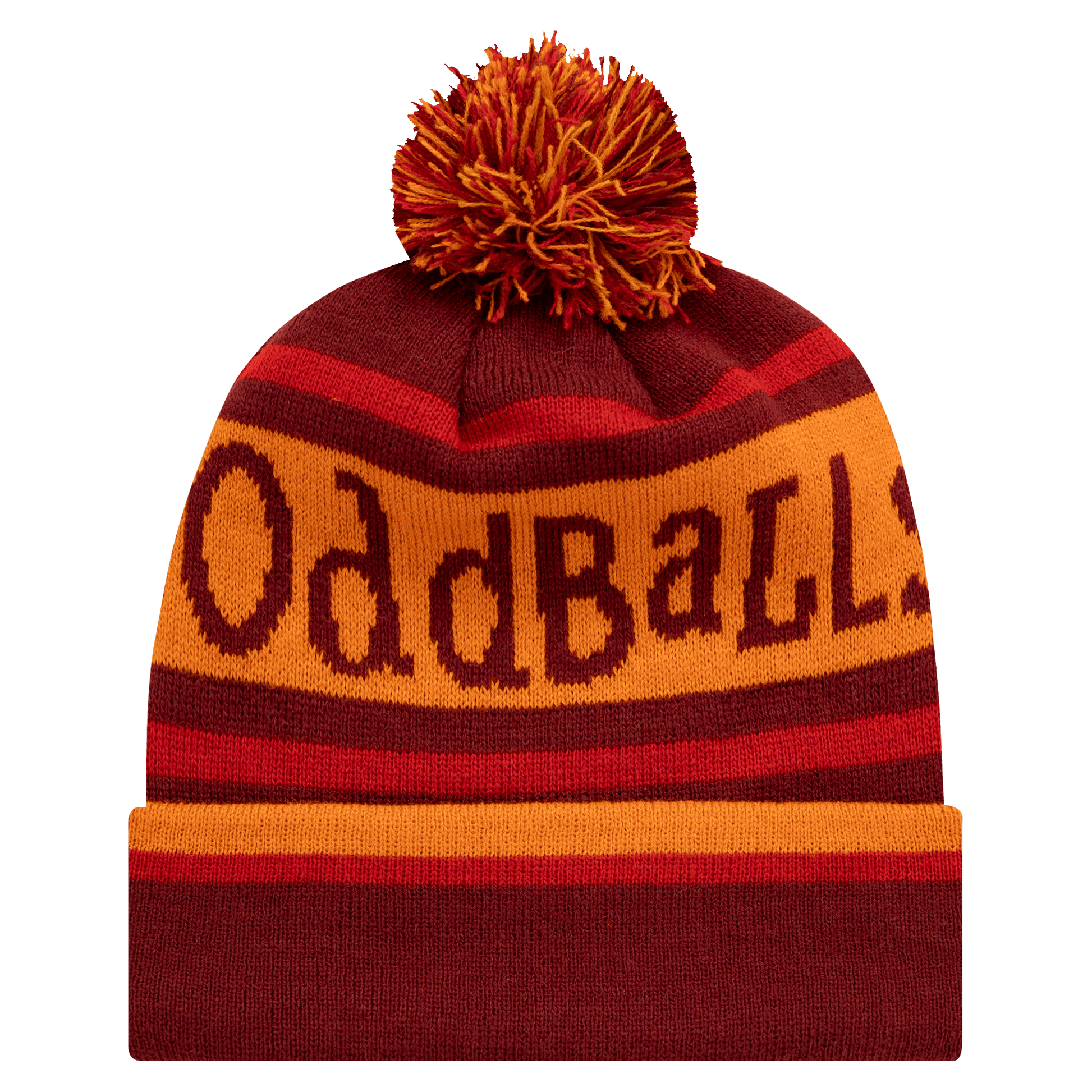 Burgundy | Orange | Red - Bobble Hat OddBalls
