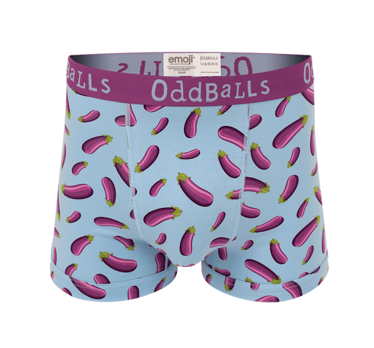 OddBalls Aubergine - emoji®- Mens Boxer Shorts