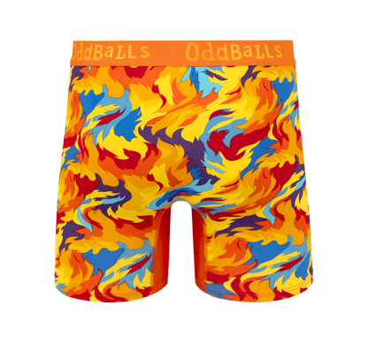 OddBalls Great Balls of Fire - Mens Bamboo Boxer Shorts