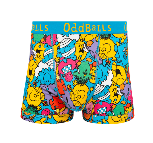 OddBalls Mr Men Multi - Mens Cotton Boxer Shorts