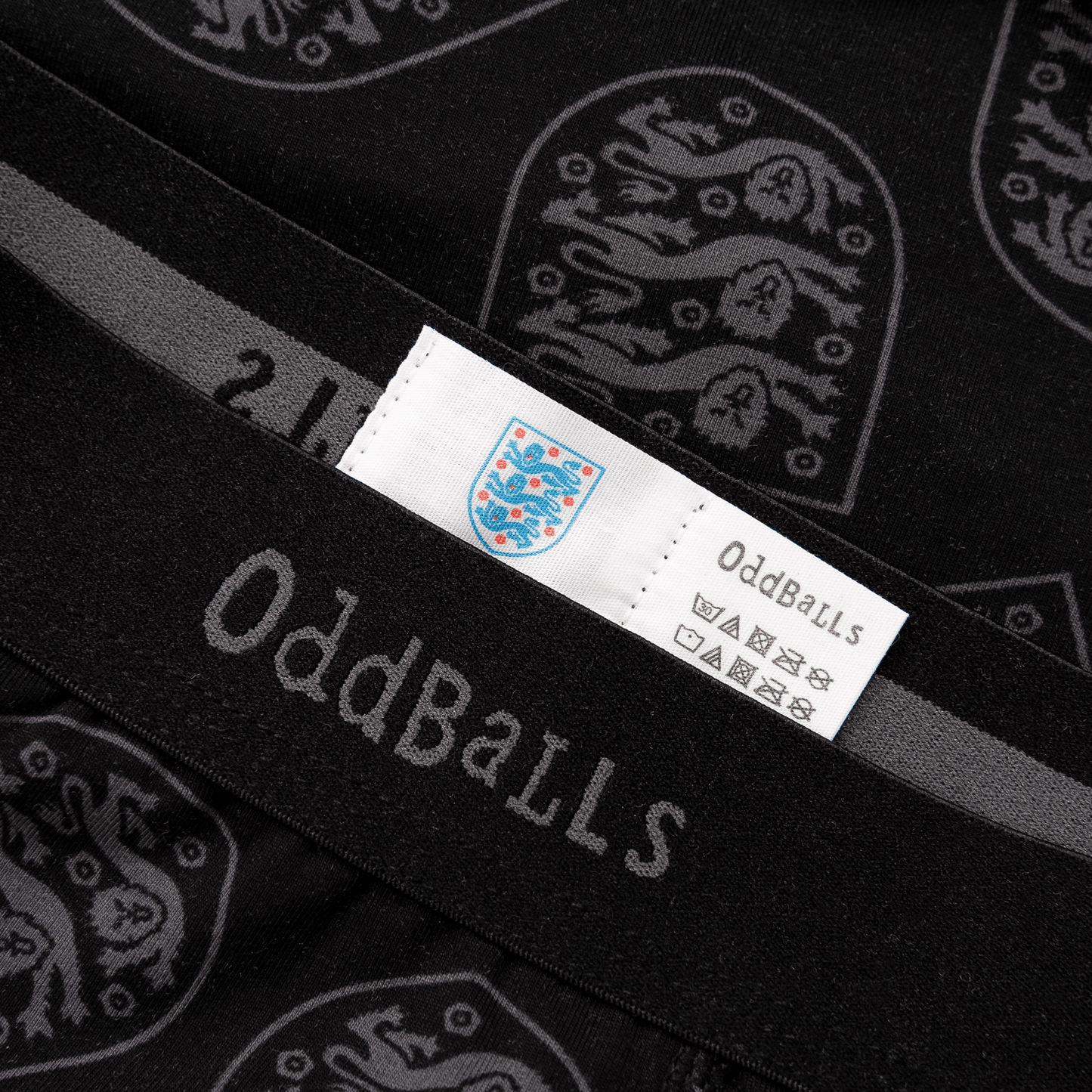 OddBalls England FA Black - Mens Cotton Boxer Shorts