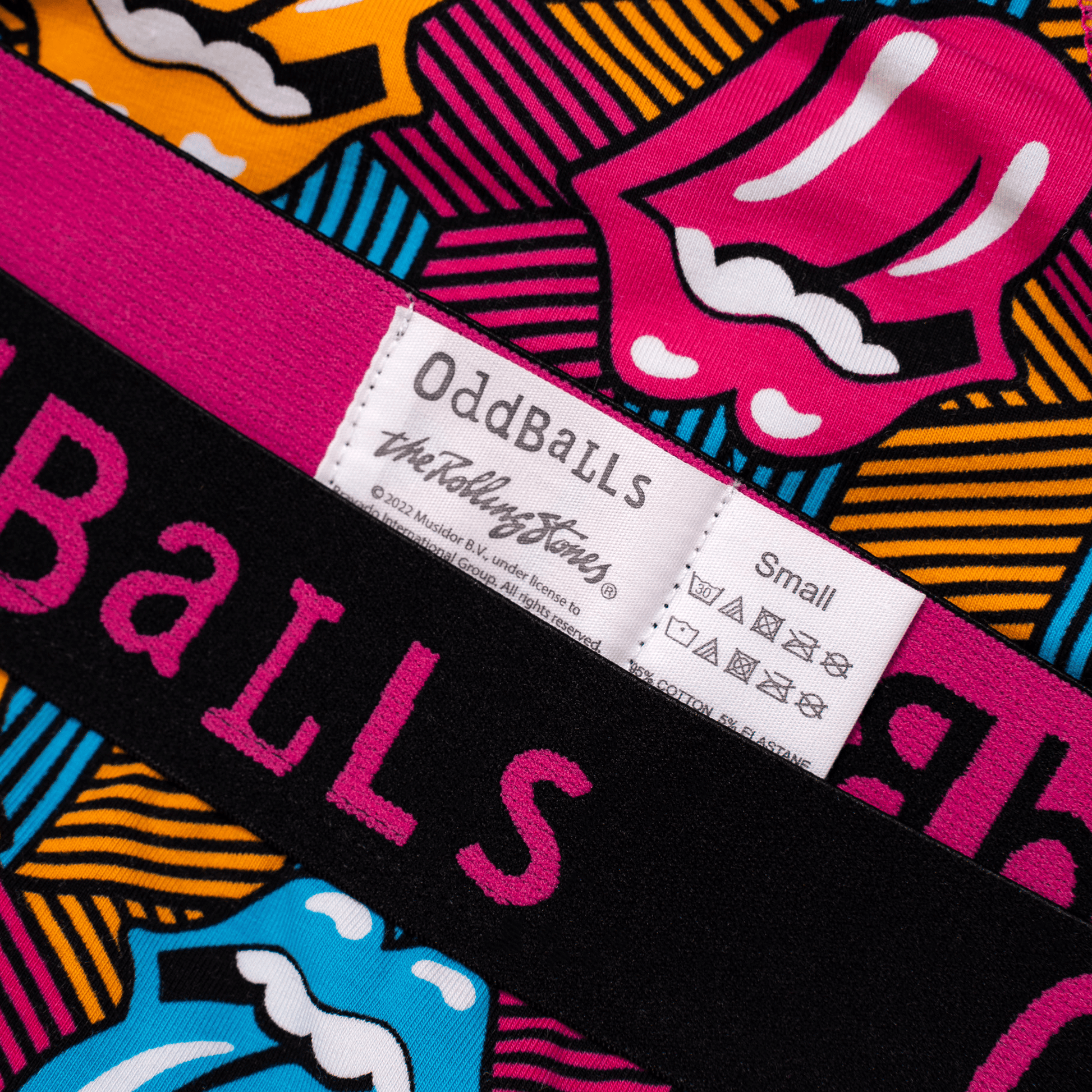 The Rolling Stones - Retro - Mens Cotton Boxer Shorts OddBalls