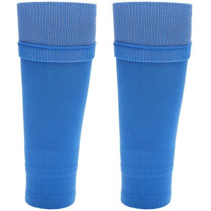Kids Leg Sleeve Socks Blue Fits Over Calf Shin Pads Compression Sleeves for Football Training Running by Sock Stack