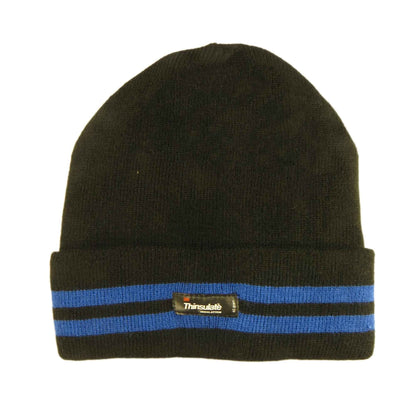 Men's Winter Thinsulate Insulation Fleece Knitted Beanie Hat Stripe Warm Lightweight Breathable Quick Drying for Outdoor Activities Hiking Camping Skiing by Sock Stack