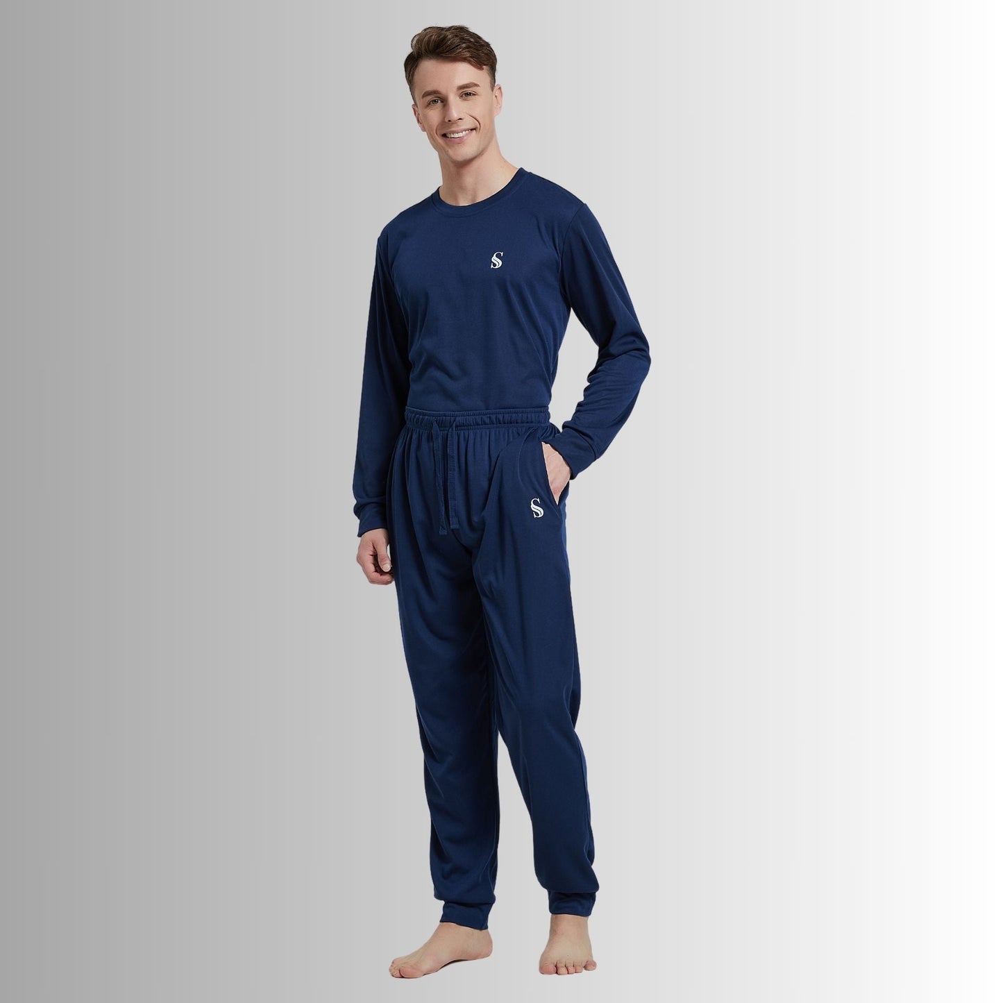 High-Quality Brushed Fabric Men's Pyjama Set.