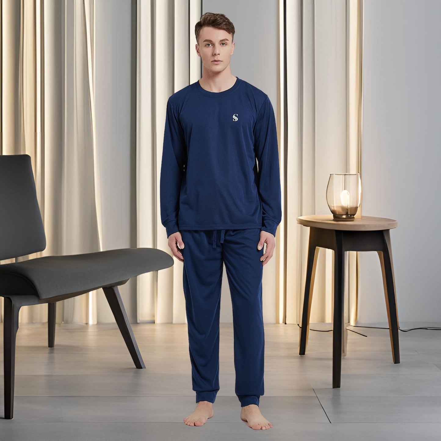 High-Quality Brushed Fabric Men's Pyjama Set.