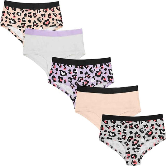Pack of 5 Girls Cotton Underwear Briefs Soft Durable Comfort Fit for Everyday Wear by Daisy Dreamer Ages 9-16 Multiple Sizes and Colors