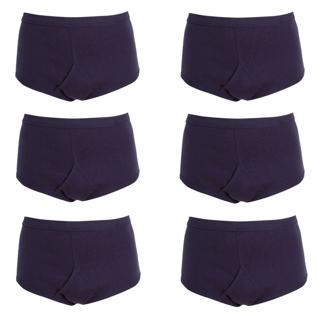 Pack of 6 Mens Organic Cotton Y Front Underpants Breathable Sports and Everyday Wear Various Sizes and Colours Moisture Wicking Comfort by Sock Stack