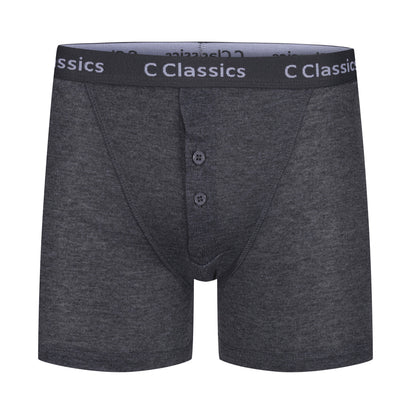 C Classics 3 Pack Button Fly Boxer Shorts